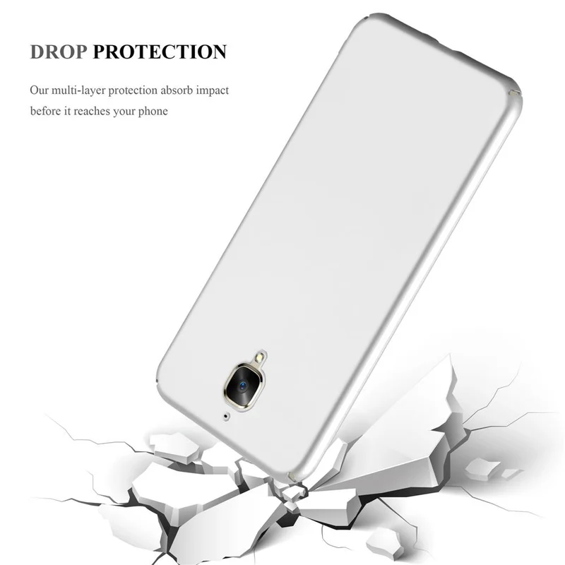 Cadorabo Hülle kompatibel mit OnePlus 3 / 3T Hard Case Schutzhülle in Metall Optik gegen Kratzer und Stöße