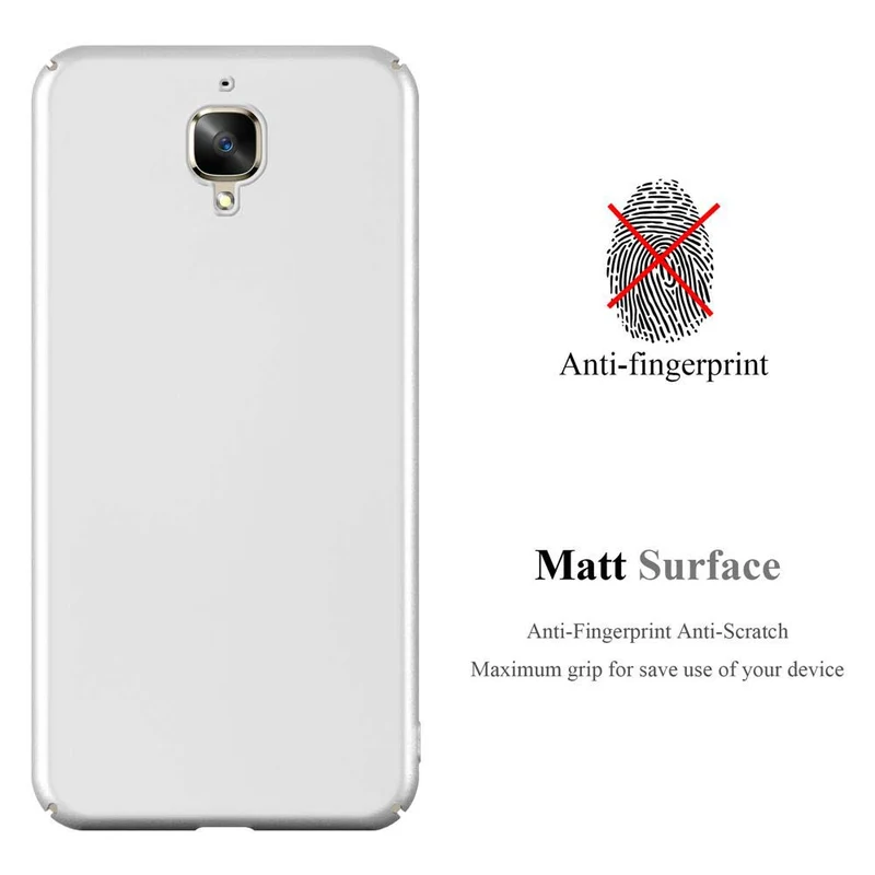 Cadorabo Hülle kompatibel mit OnePlus 3 / 3T Hard Case Schutzhülle in Metall Optik gegen Kratzer und Stöße