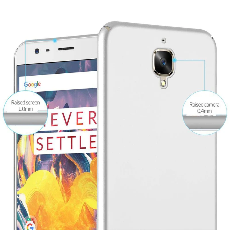 Cadorabo Hülle kompatibel mit OnePlus 3 / 3T Hard Case Schutzhülle in Metall Optik gegen Kratzer und Stöße