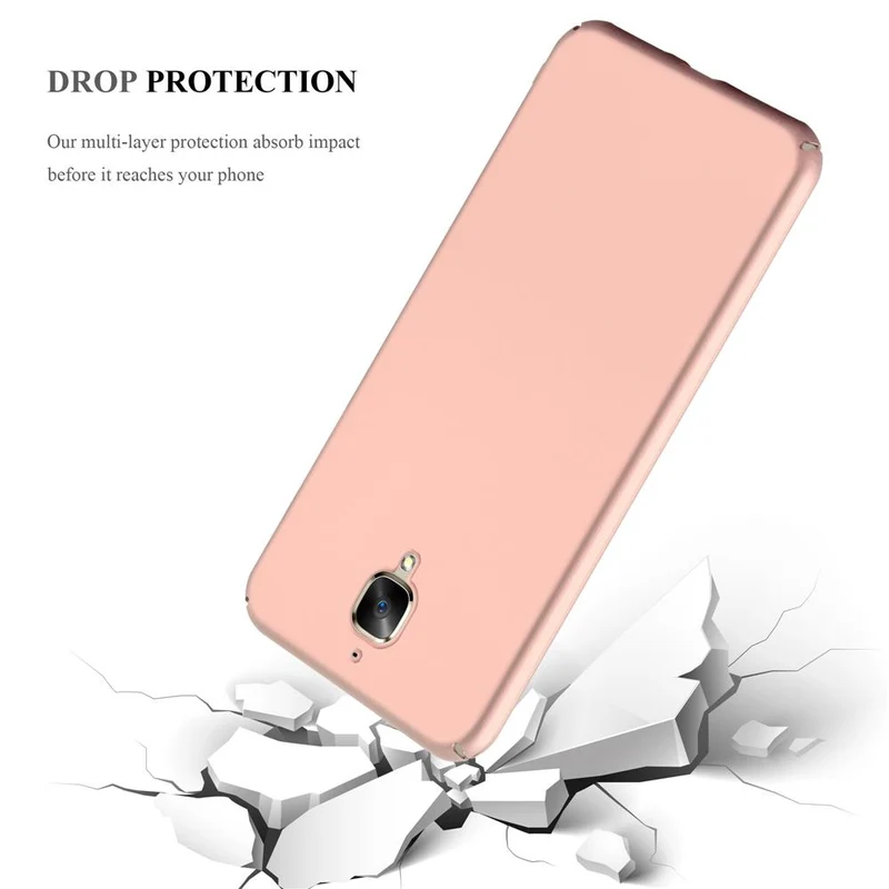 Cadorabo Hülle kompatibel mit OnePlus 3 / 3T Hard Case Schutzhülle in Metall Optik gegen Kratzer und Stöße