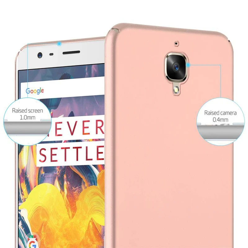 Cadorabo Hülle kompatibel mit OnePlus 3 / 3T Hard Case Schutzhülle in Metall Optik gegen Kratzer und Stöße
