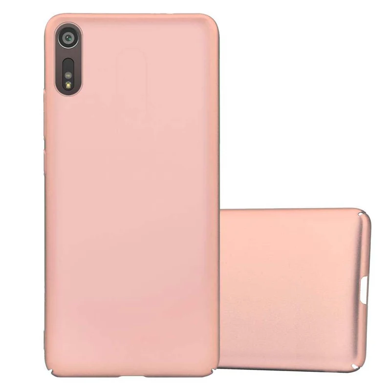 Cadorabo Hülle kompatibel mit Sony Xperia XZ / XZs Hard Case Schutzhülle in Metall Optik gegen Kratzer und Stöße