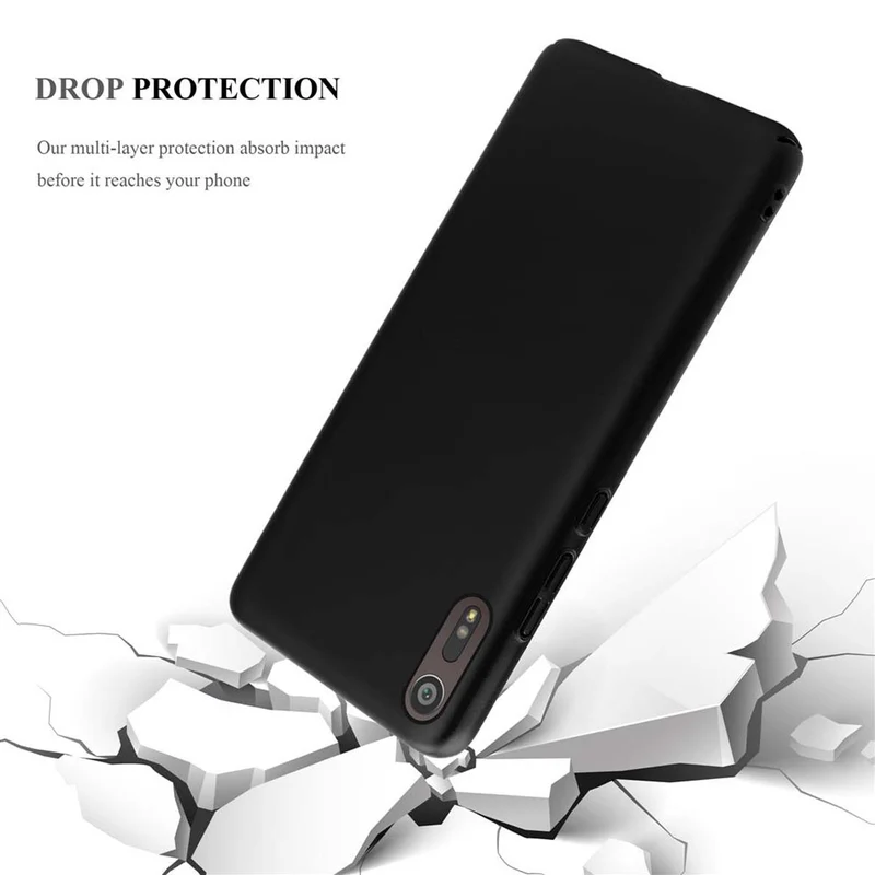 Cadorabo Hülle kompatibel mit Sony Xperia XZ / XZs Hard Case Schutzhülle in Metall Optik gegen Kratzer und Stöße