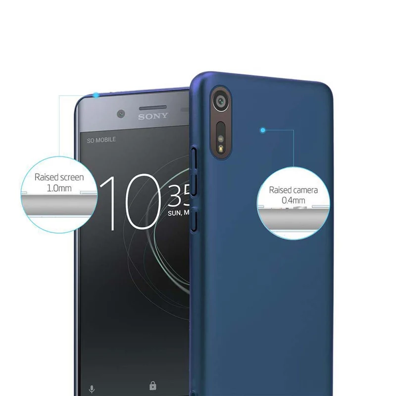 Cadorabo Hülle kompatibel mit Sony Xperia XZ / XZs Hard Case Schutzhülle in Metall Optik gegen Kratzer und Stöße