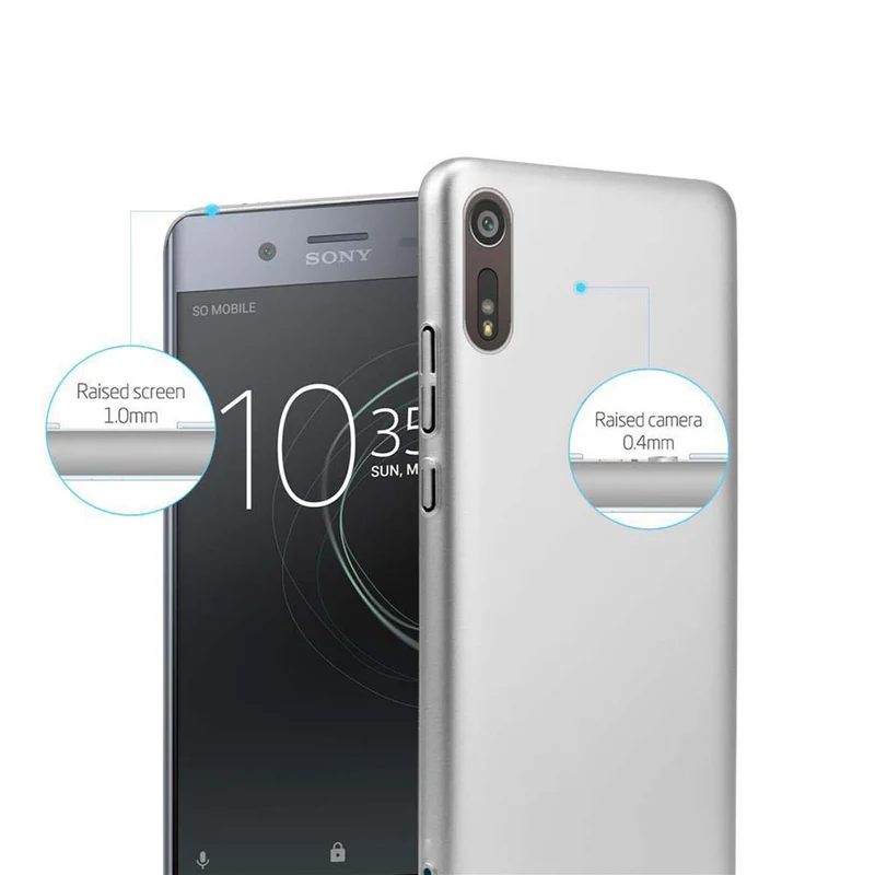 Cadorabo Hülle kompatibel mit Sony Xperia XZ / XZs Hard Case Schutzhülle in Metall Optik gegen Kratzer und Stöße