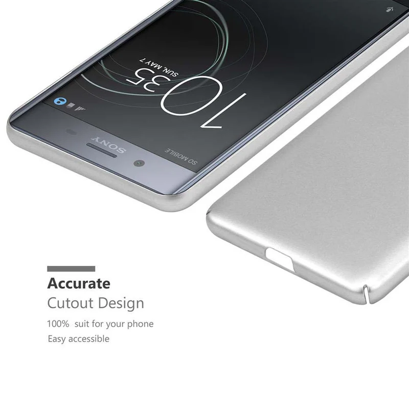 Cadorabo Hülle kompatibel mit Sony Xperia XZ / XZs Hard Case Schutzhülle in Metall Optik gegen Kratzer und Stöße