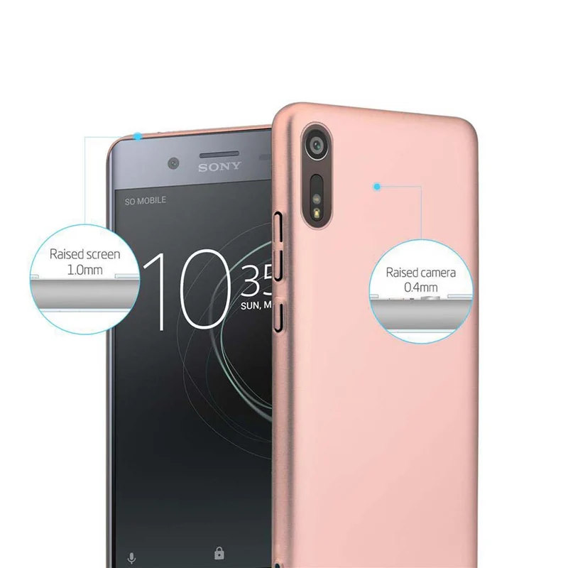 Cadorabo Hülle kompatibel mit Sony Xperia XZ / XZs Hard Case Schutzhülle in Metall Optik gegen Kratzer und Stöße