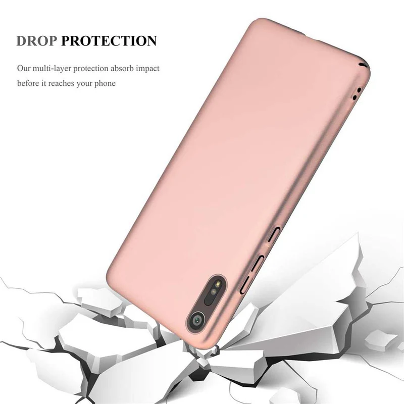 Cadorabo Hülle kompatibel mit Sony Xperia XZ / XZs Hard Case Schutzhülle in Metall Optik gegen Kratzer und Stöße