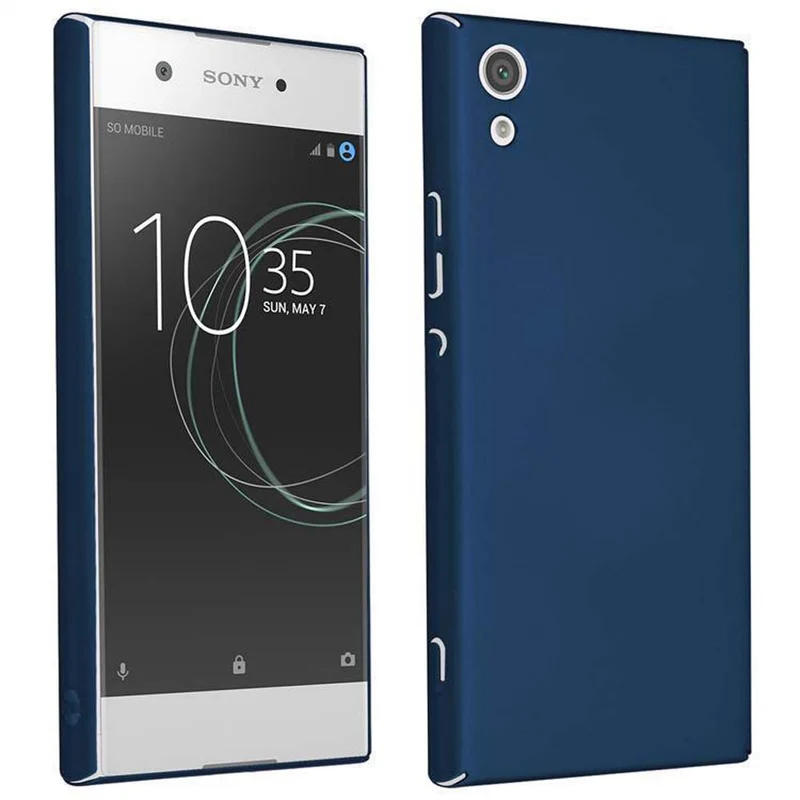 Cadorabo Hülle kompatibel mit Sony Xperia XA1 Hard Case Schutzhülle in Metall Optik gegen Kratzer und Stöße