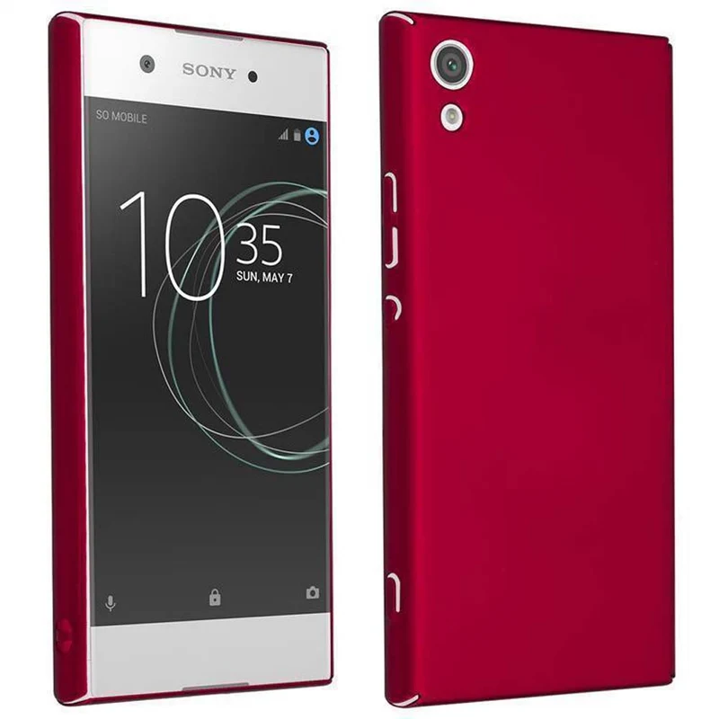 Cadorabo Hülle kompatibel mit Sony Xperia XA1 Hard Case Schutzhülle in Metall Optik gegen Kratzer und Stöße