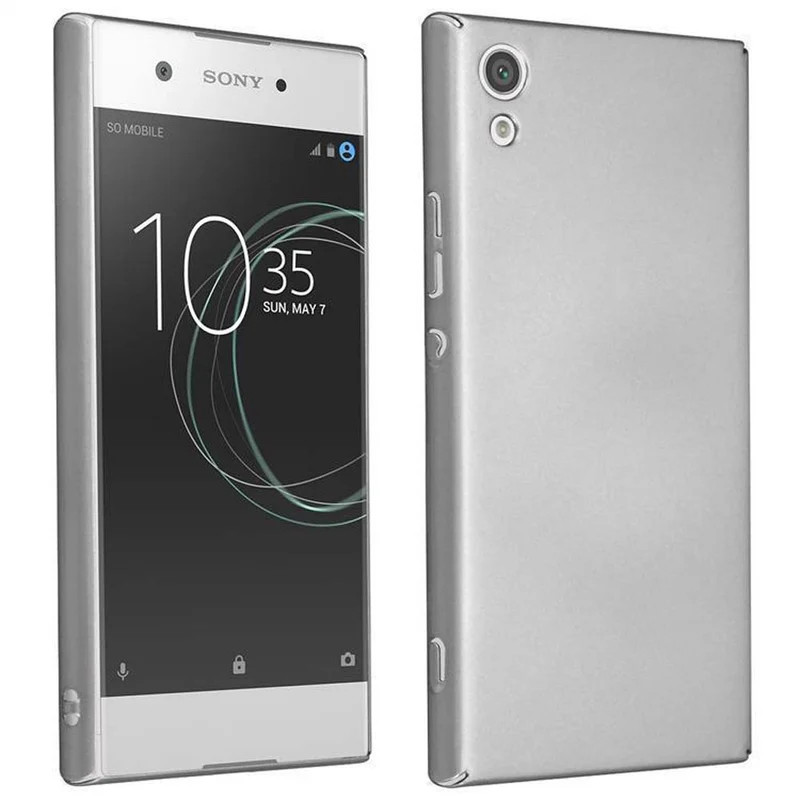 Cadorabo Hülle kompatibel mit Sony Xperia XA1 Hard Case Schutzhülle in Metall Optik gegen Kratzer und Stöße