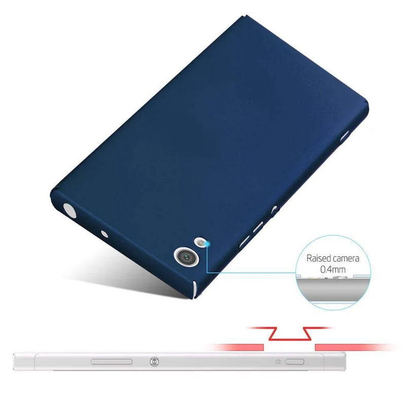 Cadorabo Hülle kompatibel mit Sony Xperia XA1 Hard Case Schutzhülle in Metall Optik gegen Kratzer und Stöße