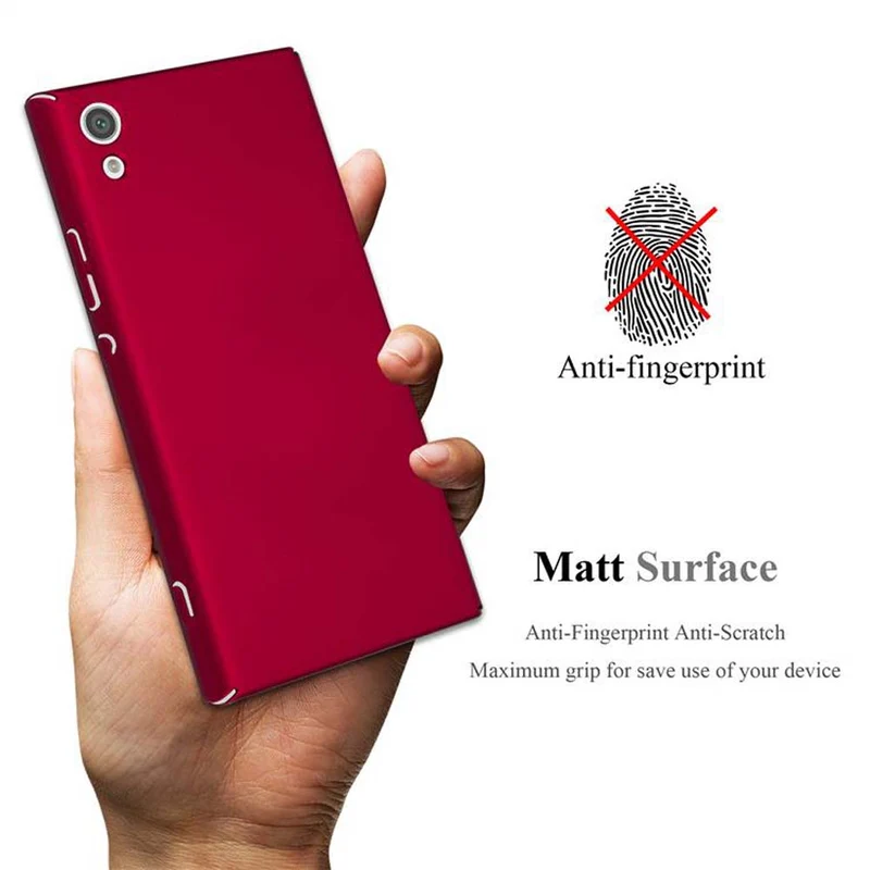 Cadorabo Hülle kompatibel mit Sony Xperia XA1 Hard Case Schutzhülle in Metall Optik gegen Kratzer und Stöße