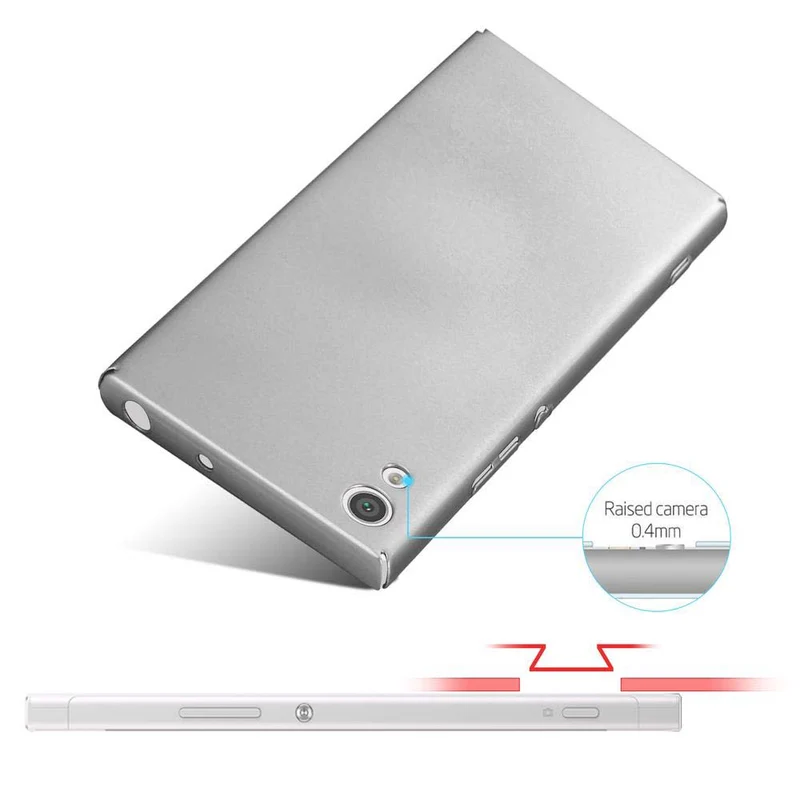 Cadorabo Hülle kompatibel mit Sony Xperia XA1 Hard Case Schutzhülle in Metall Optik gegen Kratzer und Stöße