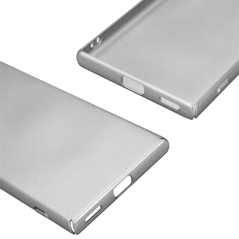 Cadorabo Hülle kompatibel mit Sony Xperia XA1 Hard Case Schutzhülle in Metall Optik gegen Kratzer und Stöße