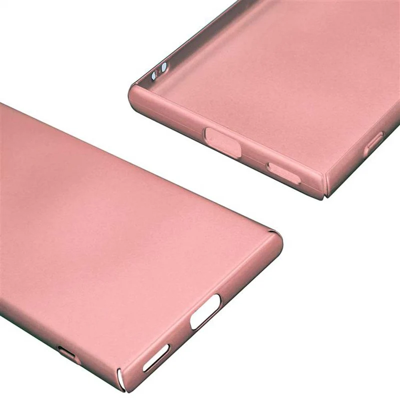 Cadorabo Hülle kompatibel mit Sony Xperia XA1 Hard Case Schutzhülle in Metall Optik gegen Kratzer und Stöße
