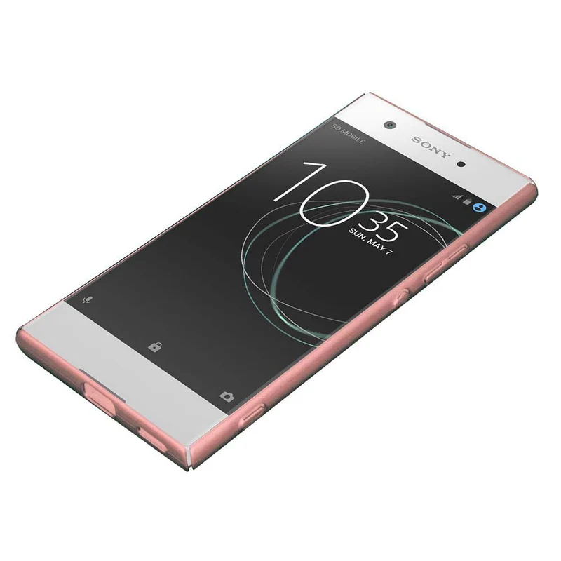 Cadorabo Hülle kompatibel mit Sony Xperia XA1 Hard Case Schutzhülle in Metall Optik gegen Kratzer und Stöße