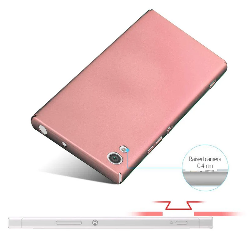 Cadorabo Hülle kompatibel mit Sony Xperia XA1 Hard Case Schutzhülle in Metall Optik gegen Kratzer und Stöße