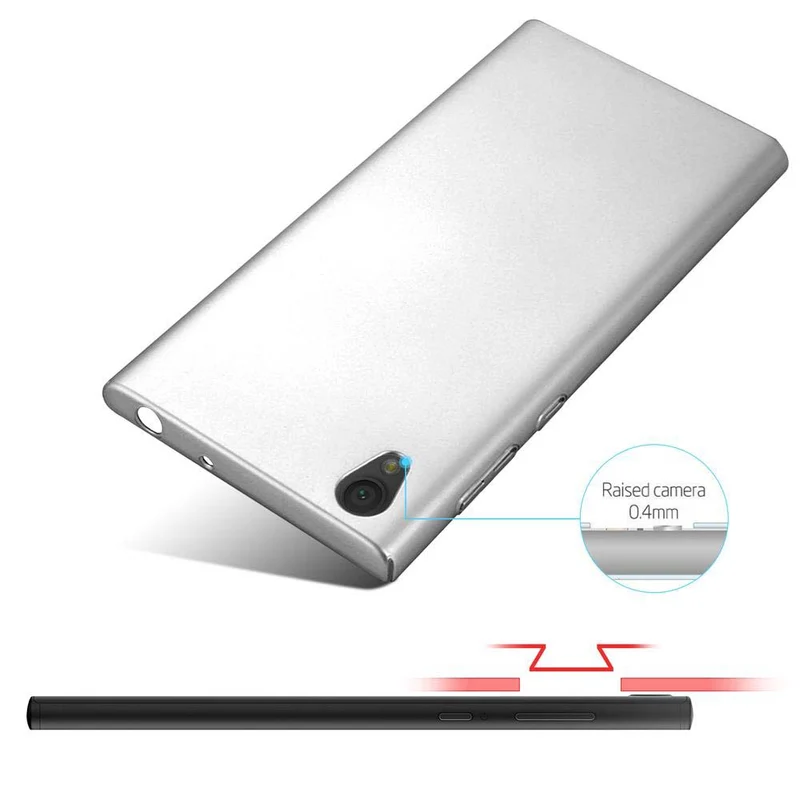 Cadorabo Hülle kompatibel mit Sony Xperia L1 Hard Case Schutzhülle in Metall Optik gegen Kratzer und Stöße