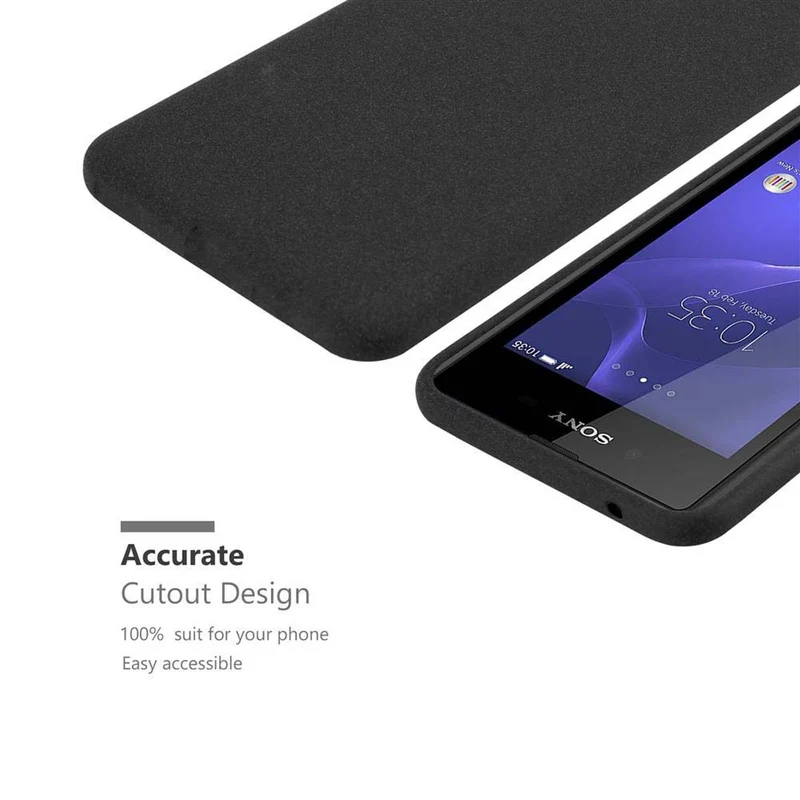 Cadorabo Hülle kompatibel mit Sony Xperia E3 Schutzhülle aus flexiblem TPU Silikon
