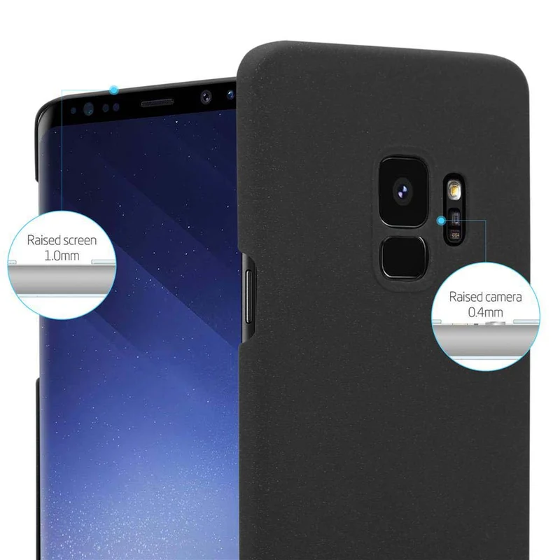 Cadorabo Hülle kompatibel mit Samsung Galaxy S9 Hard Case Schutzhülle in Frosted Optik gegen Kratzer und Stöße