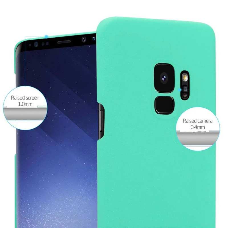 Cadorabo Hülle kompatibel mit Samsung Galaxy S9 Hard Case Schutzhülle in Frosted Optik gegen Kratzer und Stöße