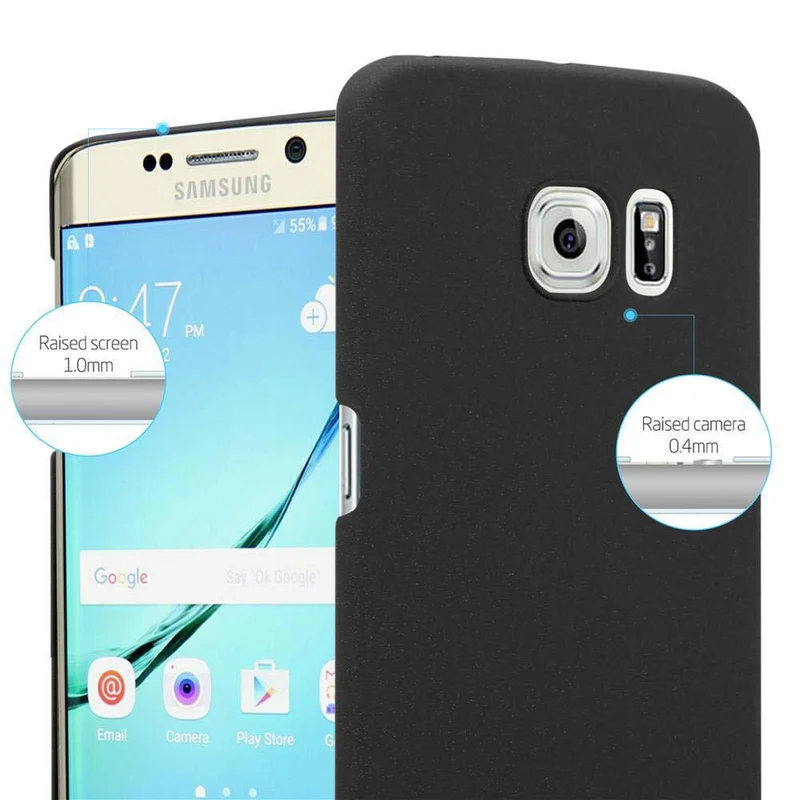 Cadorabo Hülle kompatibel mit Samsung Galaxy S6 EDGE PLUS Hard Case Schutzhülle in Frosted Optik gegen Kratzer und Stöße