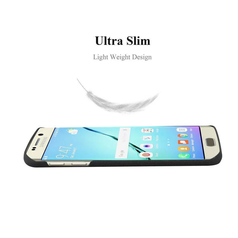 Cadorabo Hülle kompatibel mit Samsung Galaxy S6 EDGE PLUS Hard Case Schutzhülle in Frosted Optik gegen Kratzer und Stöße