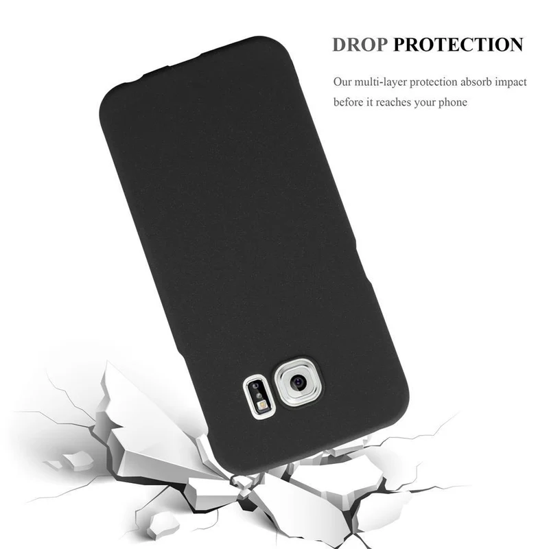 Cadorabo Hülle kompatibel mit Samsung Galaxy S6 EDGE PLUS Hard Case Schutzhülle in Frosted Optik gegen Kratzer und Stöße