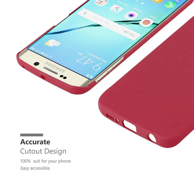 Cadorabo Hülle kompatibel mit Samsung Galaxy S6 EDGE PLUS Hard Case Schutzhülle in Frosted Optik gegen Kratzer und Stöße