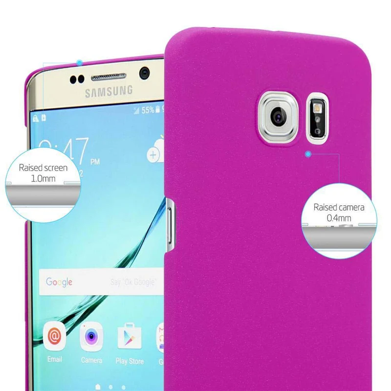 Cadorabo Hülle kompatibel mit Samsung Galaxy S6 EDGE PLUS Hard Case Schutzhülle in Frosted Optik gegen Kratzer und Stöße