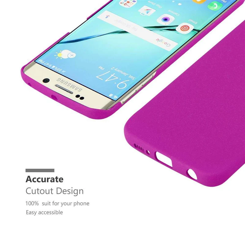 Cadorabo Hülle kompatibel mit Samsung Galaxy S6 EDGE PLUS Hard Case Schutzhülle in Frosted Optik gegen Kratzer und Stöße