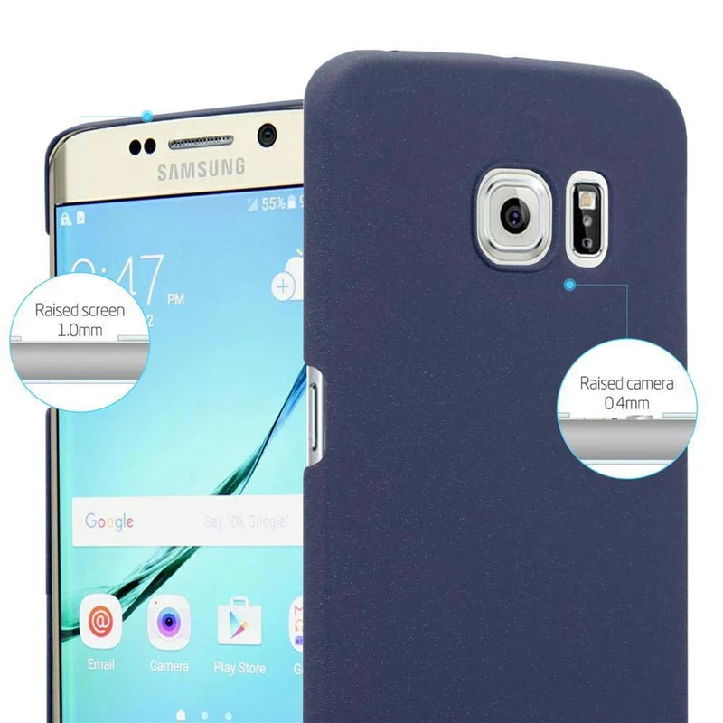 Cadorabo Hülle kompatibel mit Samsung Galaxy S6 EDGE PLUS Hard Case Schutzhülle in Frosted Optik gegen Kratzer und Stöße