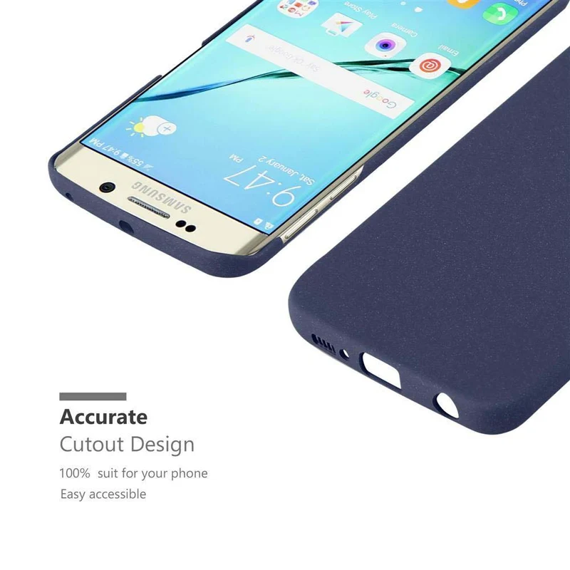 Cadorabo Hülle kompatibel mit Samsung Galaxy S6 EDGE PLUS Hard Case Schutzhülle in Frosted Optik gegen Kratzer und Stöße