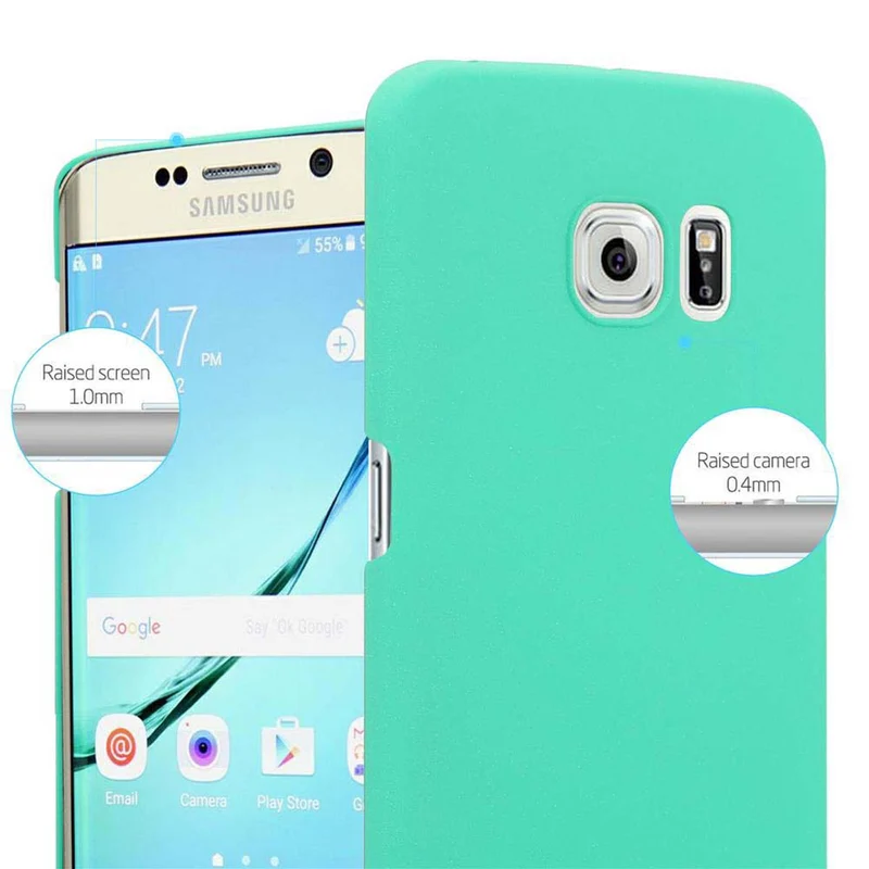 Cadorabo Hülle kompatibel mit Samsung Galaxy S6 EDGE PLUS Hard Case Schutzhülle in Frosted Optik gegen Kratzer und Stöße