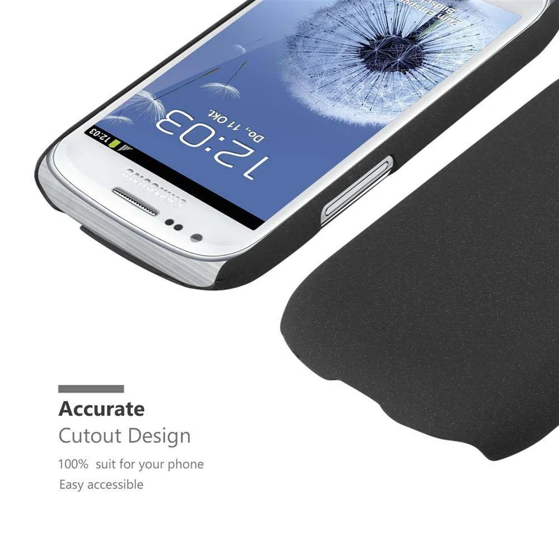 Cadorabo Hülle kompatibel mit Samsung Galaxy S3 MINI Hard Case Schutzhülle in Frosted Optik gegen Kratzer und Stöße