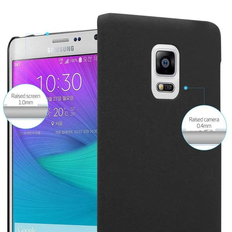 Cadorabo Hülle kompatibel mit Samsung Galaxy NOTE EDGE Hard Case Schutzhülle in Frosted Optik gegen Kratzer und Stöße