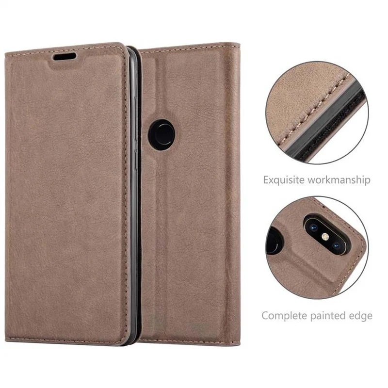 Cadorabo Hülle kompatibel mit Xiaomi Mi MIX 2S Schutzhülle mit Magnetverschluss, Standfunktion und Kartenfach