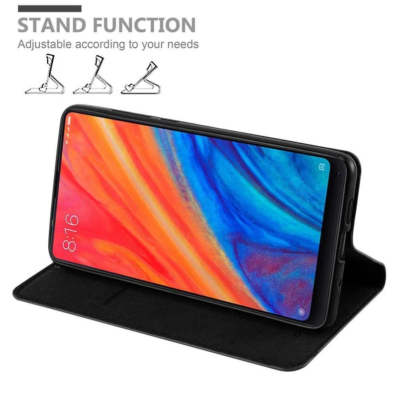 Cadorabo Hülle kompatibel mit Xiaomi Mi MIX 2S Schutzhülle mit Magnetverschluss, Standfunktion und Kartenfach