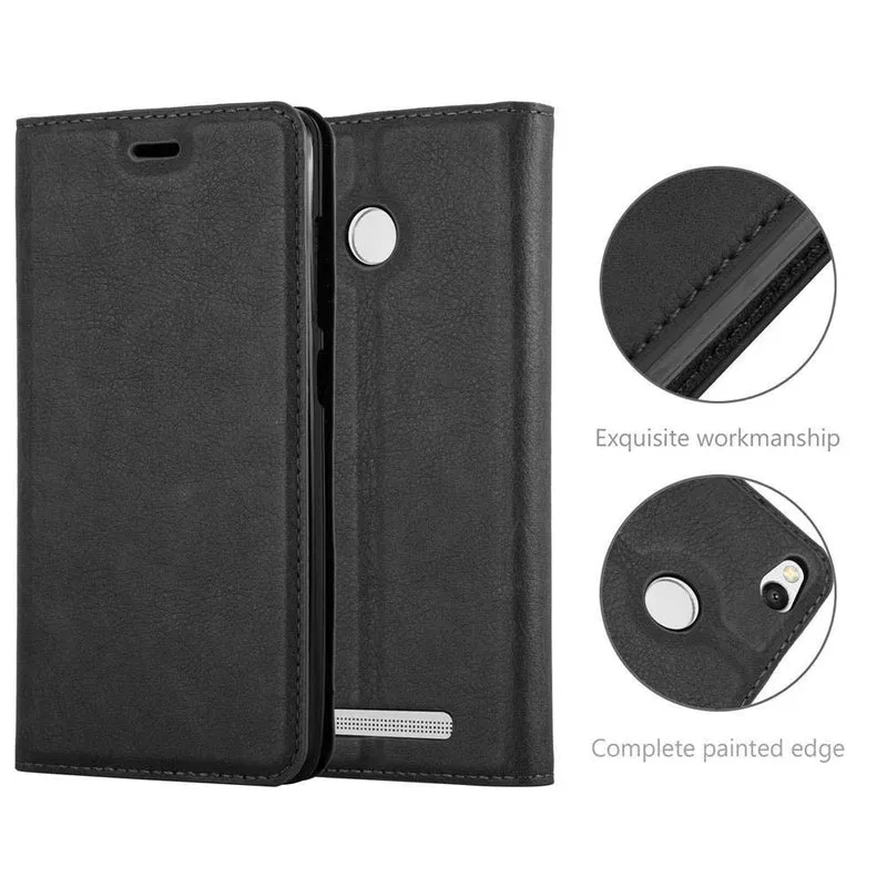 Cadorabo Hülle kompatibel mit Xiaomi RedMi 3S Schutzhülle mit Magnetverschluss, Standfunktion und Kartenfach