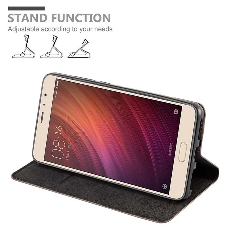 Cadorabo Hülle kompatibel mit Xiaomi RedMi PRO Schutzhülle mit Magnetverschluss, Standfunktion und Kartenfach
