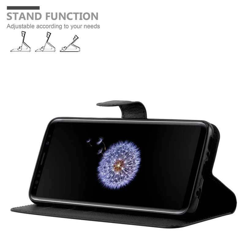 Cadorabo Hülle kompatibel mit Samsung Galaxy S9 PLUS Schutzhülle mit Magnetverschluss, Standfunktion und Kartenfach