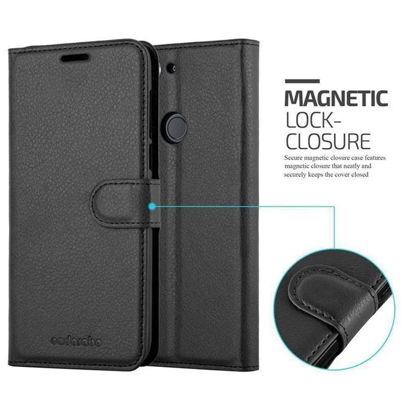 Cadorabo Hülle kompatibel mit HTC Desire 12 PLUS Schutzhülle mit Magnetverschluss, Standfunktion und Kartenfach