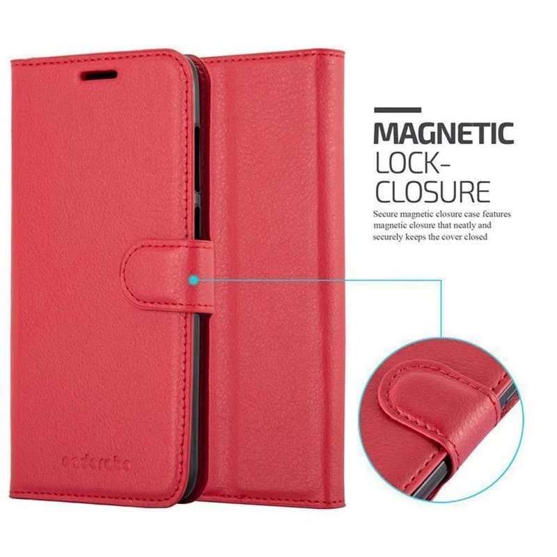 Cadorabo Hülle kompatibel mit HTC Desire 12 Schutzhülle mit Magnetverschluss, Standfunktion und Kartenfach