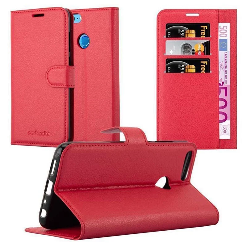 Cadorabo Hülle kompatibel mit Honor 9 LITE Schutzhülle mit Magnetverschluss, Standfunktion und Kartenfach