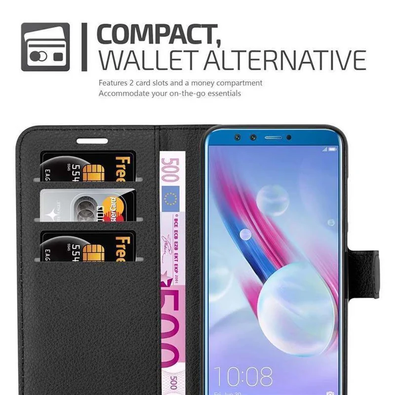 Cadorabo Hülle kompatibel mit Honor 9 LITE Schutzhülle mit Magnetverschluss, Standfunktion und Kartenfach