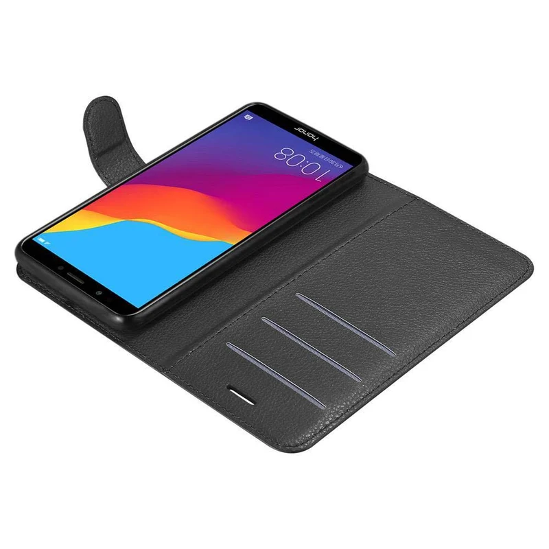 Cadorabo Hülle kompatibel mit Honor 7C / Huawei Y7 2018 Schutzhülle mit Magnetverschluss, Standfunktion und Kartenfach