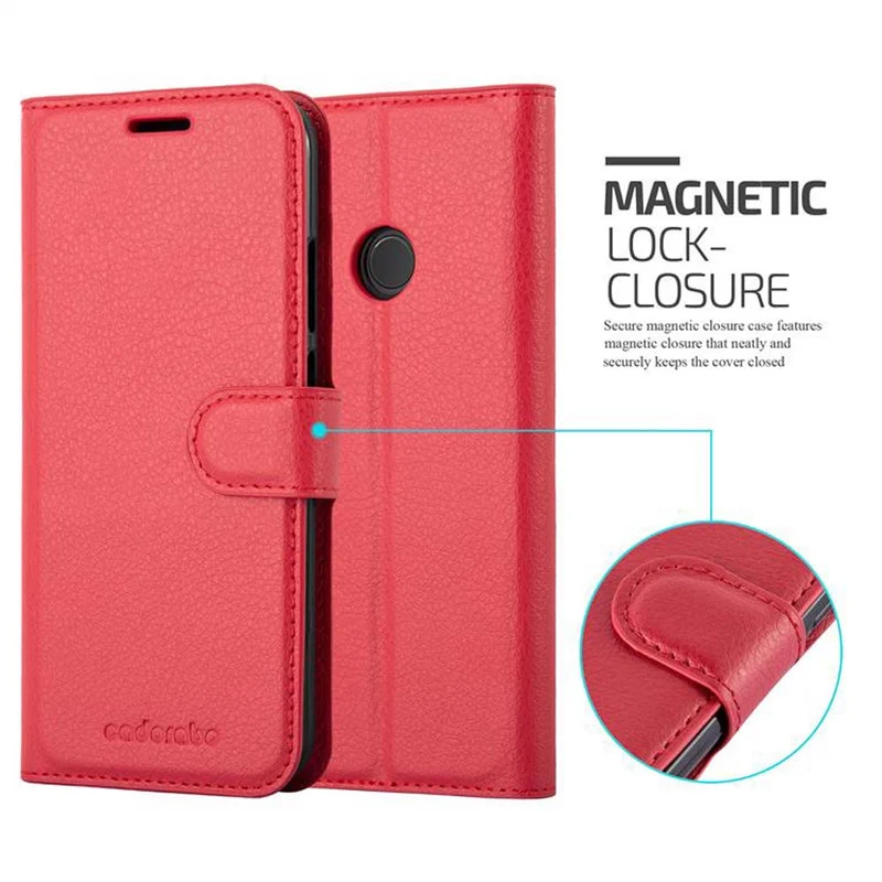 Cadorabo Hülle kompatibel mit Huawei P20 LITE 2018 / NOVA 3E Schutzhülle mit Magnetverschluss, Standfunktion und Kartenfach