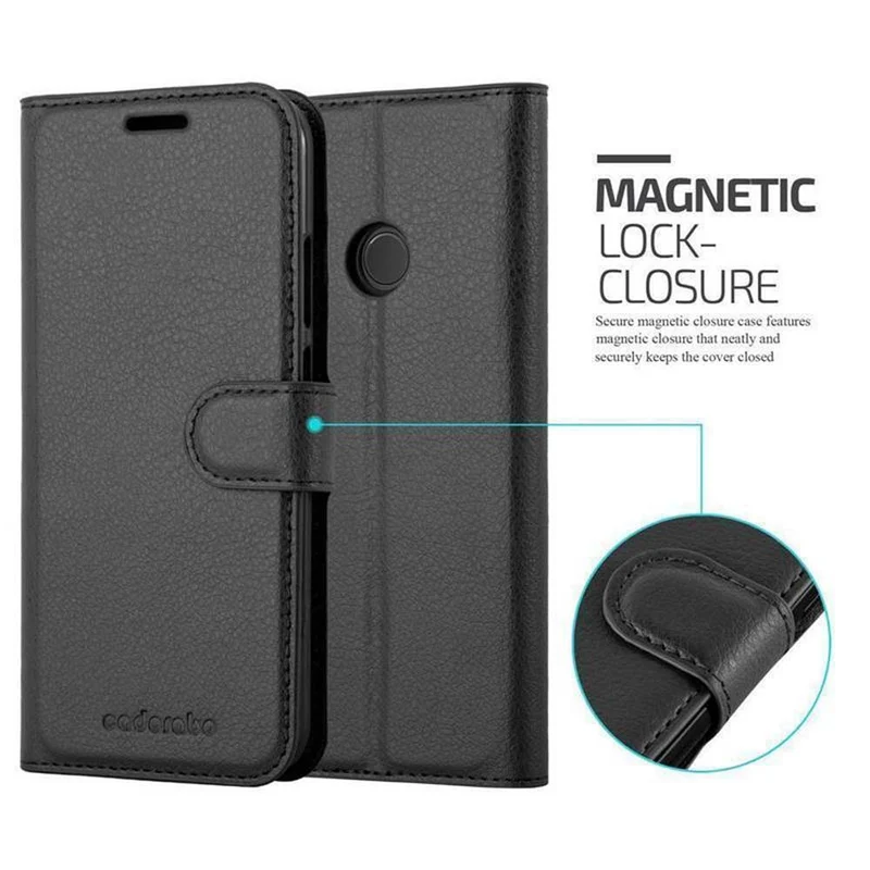 Cadorabo Hülle kompatibel mit Huawei P20 LITE 2018 / NOVA 3E Schutzhülle mit Magnetverschluss, Standfunktion und Kartenfach