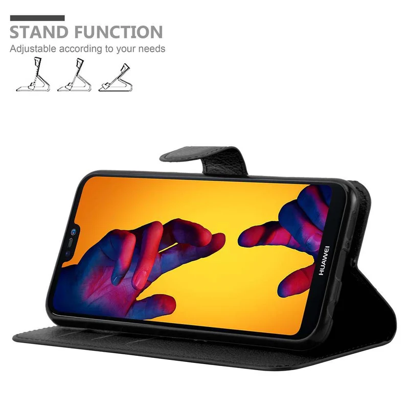 Cadorabo Hülle kompatibel mit Huawei P20 LITE 2018 / NOVA 3E Schutzhülle mit Magnetverschluss, Standfunktion und Kartenfach
